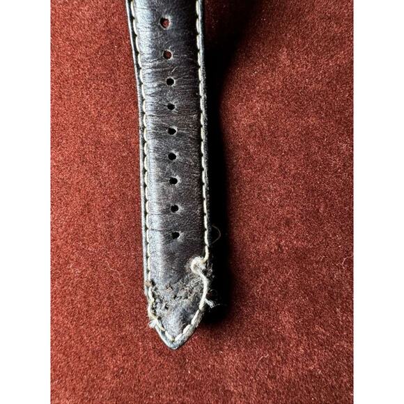 Emporio Armani Men’s Watch Silver Dial Asian Numerals Stainless Steel Leather - Picture 6 of 7